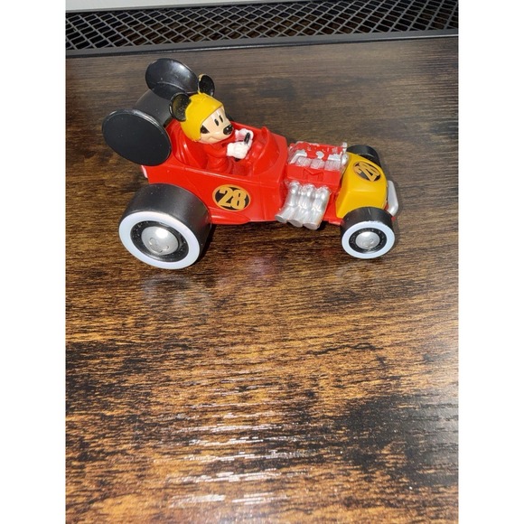 Disney Other - Disney Mickey Mouse Race Car‎ Toy Decopac Cake Topper #28 Vintage Plastic Figure